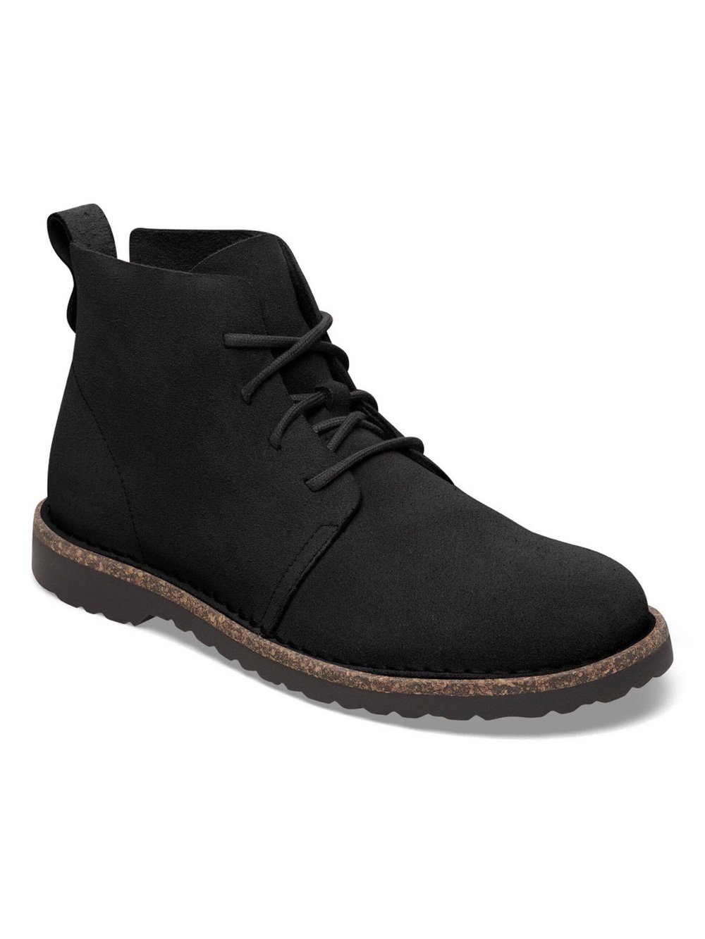 Birkenstock Uppsala Black Suede Lace-Up Ankle Bootie